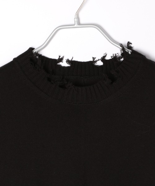 PAGEBOY(ページボーイ)の「スローサイズダメージプルオーバー(ニット/セーター・レディース・ブラック/オフホワイト/オリーブ/ブルー系その他・FREE)」の14枚目の写真