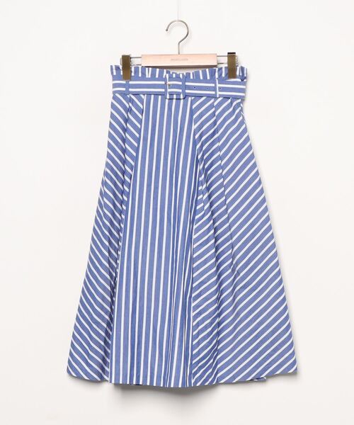 セール ブランド古着 ストライプ柄フレアスカート スカート Simplicite シンプリシテェ のファッション通販 Zozoused