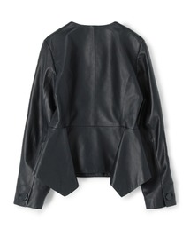 ESTNATION エストネーション　ノーカラーレザージャケット ESTNATION ノーカラー レザージャケット ブラック ESTNATION