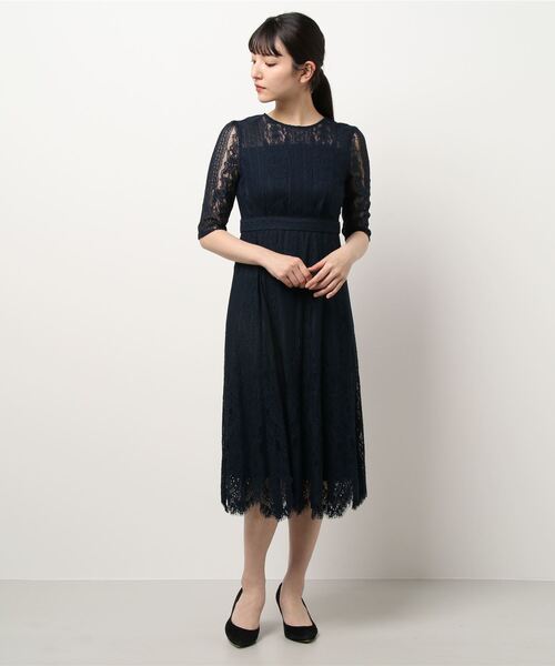 代引き不可 縦柄スカラレースドレス 新版