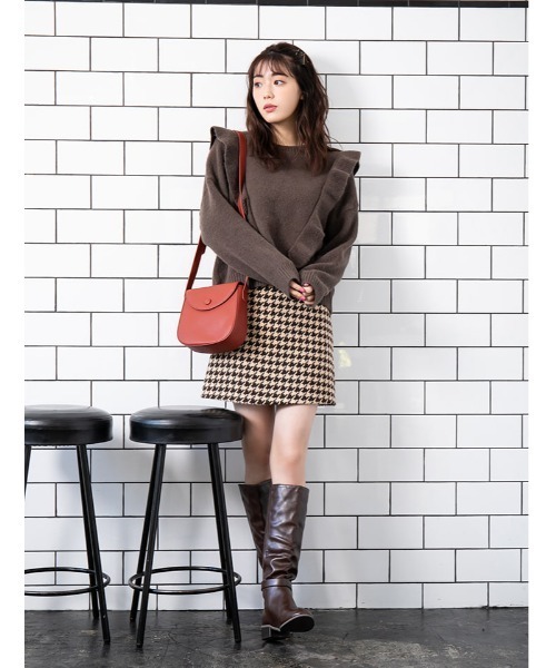 fifth(フィフス)の「くるみボタン太ベルトショルダーバッグ(ショルダーバッグ・レディース・レッド/ブルー・FREE)」の8枚目の写真