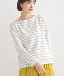 OMNES（オムネス）の「【ユニセックス】バスク生地　ボートネック長袖Tシャツ（Tシャツ/カットソー）」