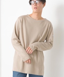 OMNES（オムネス）の「【ユニセックス】バスク生地　ボートネック長袖Tシャツ（Tシャツ/カットソー）」