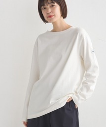 OMNES（オムネス）の「【ユニセックス】バスク生地　ボートネック長袖Tシャツ（Tシャツ/カットソー・レディース）」