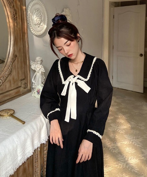 セール Mayree フレンチレトロレースドレス ワンピース Mayree メイリー のファッション通販 Zozotown