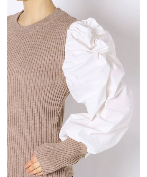 dazzlin（ダズリン）の「ギャザースリーブリブベストトップス（ニット/セーター・レディース・グレー/モカ・FREE）」の19枚目の写真