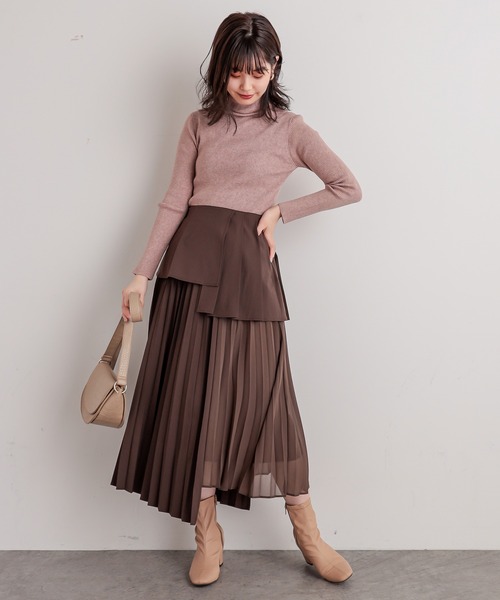 natural couture（ナチュラルクチュール）の「もちもちベーシックリブタートル（ニット/セーター・レディース・オフホワイト/グリーン/ライトベージュ/その他1/サックスブルー/その他2/ブラック・FREE）」の15枚目の写真