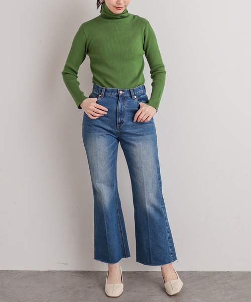 natural couture（ナチュラルクチュール）の「もちもちベーシックリブタートル（ニット/セーター・レディース・オフホワイト/グリーン/ライトベージュ/その他1/サックスブルー/その他2/ブラック・FREE）」の18枚目の写真