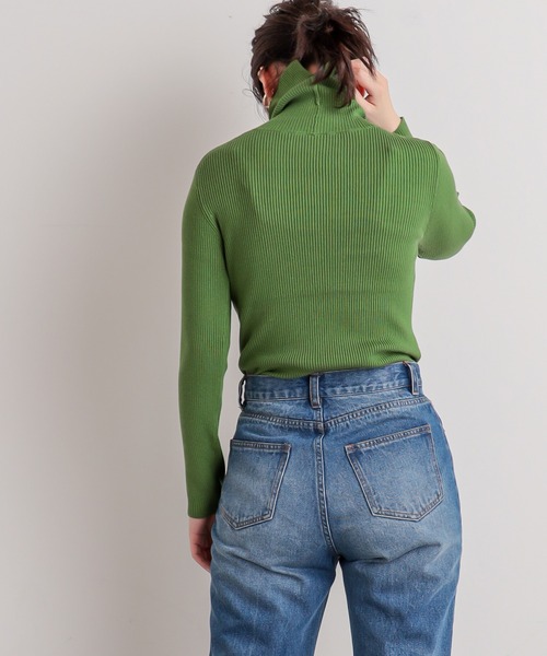 natural couture（ナチュラルクチュール）の「もちもちベーシックリブタートル（ニット/セーター・レディース・オフホワイト/グリーン/ライトベージュ/その他1/サックスブルー/その他2/ブラック・FREE）」の17枚目の写真