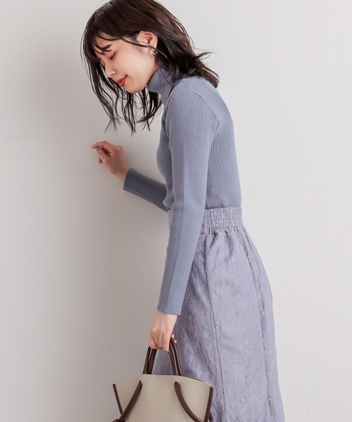 natural couture（ナチュラルクチュール）の「もちもちベーシックリブタートル（ニット/セーター・レディース・オフホワイト/グリーン/ライトベージュ/その他1/サックスブルー/その他2/ブラック・FREE）」の20枚目の写真