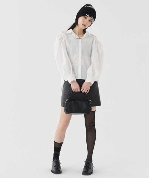 FEKETE（フェケテ）の「FEKETE WIDE BI-COLOR STITCH BEANIE（ニットキャップ/ビーニー・メンズ・ブラック/ベージュ・FREE）」の5枚目の写真