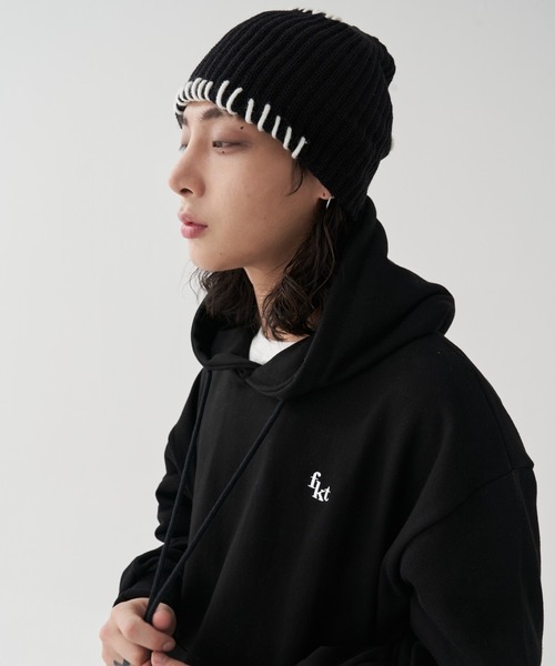 FEKETE（フェケテ）の「FEKETE WIDE BI-COLOR STITCH BEANIE（ニットキャップ/ビーニー・メンズ・ブラック/ベージュ・FREE）」の22枚目の写真