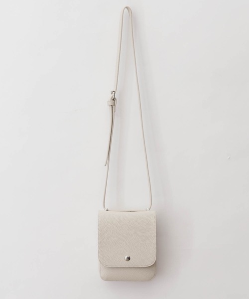 MONO-MART（モノマート）の「PUレザー フラップミニショルダーバッグ ネックポーチ（ショルダーバッグ・メンズ・ブラック/ダークブラウン/グレー/ベージュ/グレイッシュベージュ・FREE）」の14枚目の写真