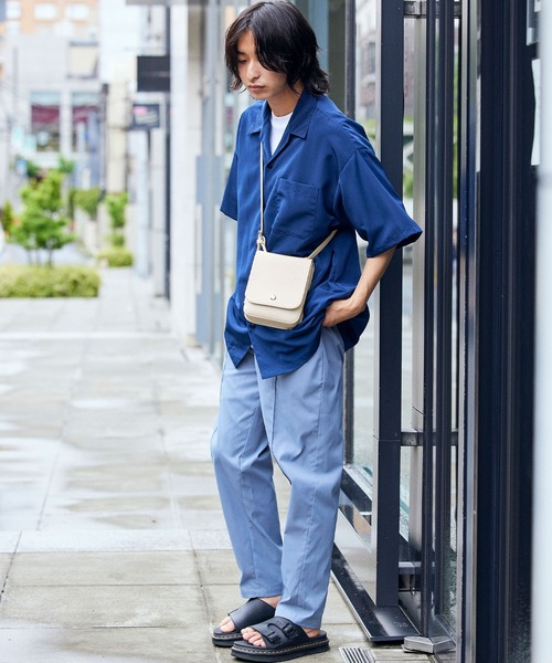 MONO-MART（モノマート）の「PUレザー フラップミニショルダーバッグ ネックポーチ（ショルダーバッグ・メンズ・ブラック/ダークブラウン/グレー/ベージュ/グレイッシュベージュ・FREE）」の21枚目の写真