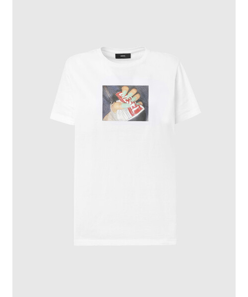 DIESEL（ディーゼル）の「レディース Tシャツ 半袖 プリント クルーネック レギュラーフィット（Tシャツ/カットソー・レディース・ホワイト/ブラック・LARGE/X-SMALL/MEDIUM/SMALL）」の7枚目の写真