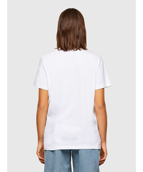 DIESEL（ディーゼル）の「レディース Tシャツ 半袖 プリント クルーネック レギュラーフィット（Tシャツ/カットソー・レディース・ホワイト/ブラック・LARGE/X-SMALL/MEDIUM/SMALL）」の6枚目の写真