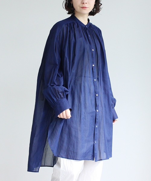 bulle de savon - yuni●強撚フランス綾oversized ブラウス bulle de savon - ☆今季、新品未着用☆ yuni △強撚フランス綾