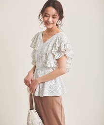 The Virgnia(ザ ヴァージニア)の「プリーツフリルランダムドットブラウス(シャツ/ブラウス・レディース)」