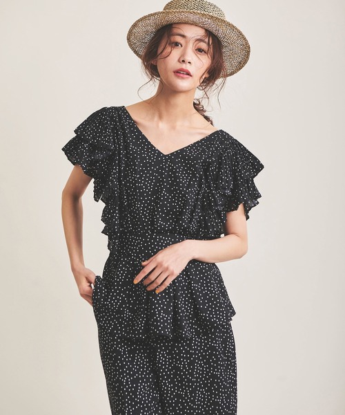 The Virgnia - ぴー♡ The virgnia ランダムドット柄ブラウス 新品】今期新品タグ付き ザ ヴァージニア The Virgniaランダム