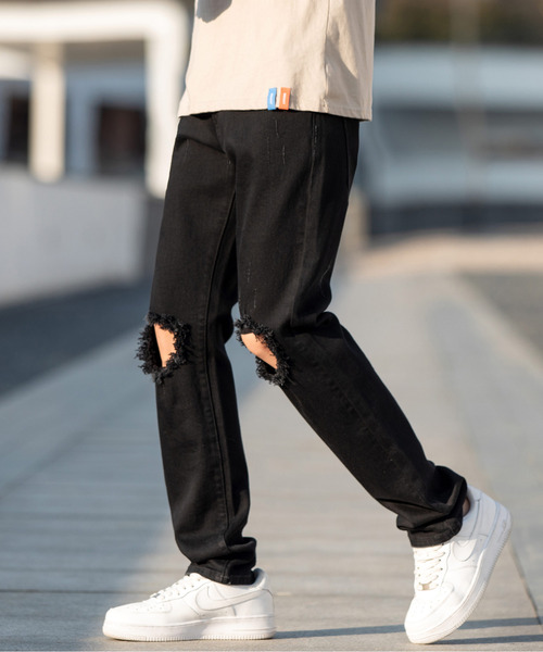 neos(ネオス)の「【neos -addictive design-】ストレッチ ブリーチ ダメージ スキニー デニムパンツ(デニムパンツ・メンズ・ブラック系その他/ブルー・MEDIUM/SMALL/LARGE/X-LARGE)」の7枚目の写真