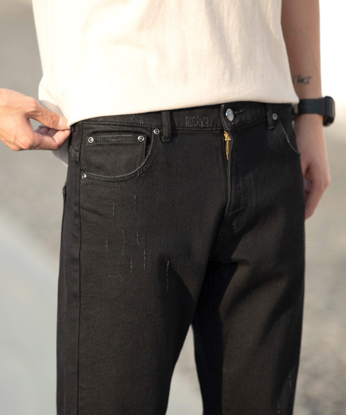 neos(ネオス)の「【neos -addictive design-】ストレッチ ブリーチ ダメージ スキニー デニムパンツ(デニムパンツ・メンズ・ブラック系その他/ブルー・MEDIUM/SMALL/LARGE/X-LARGE)」の10枚目の写真