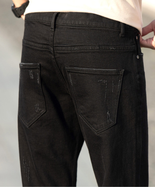 neos(ネオス)の「【neos -addictive design-】ストレッチ ブリーチ ダメージ スキニー デニムパンツ(デニムパンツ・メンズ・ブラック系その他/ブルー・MEDIUM/SMALL/LARGE/X-LARGE)」の11枚目の写真