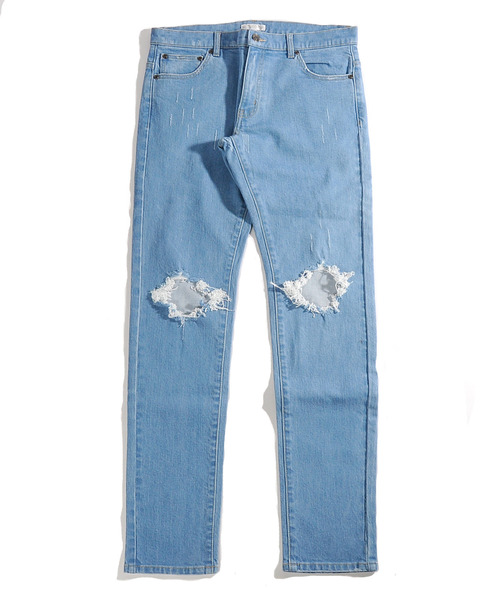 neos(ネオス)の「【neos -addictive design-】ストレッチ ブリーチ ダメージ スキニー デニムパンツ(デニムパンツ・メンズ・ブラック系その他/ブルー・MEDIUM/SMALL/LARGE/X-LARGE)」の13枚目の写真