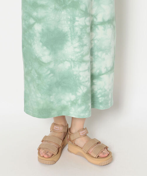 MANASTASH（マナスタッシュ）の「MANASTASH/マナスタッシュ　W-s TIEDYE LEAF LOGO　タイダイワンピ―ス（ワンピース・レディース・ベージュ/ブラウン/グリーン・MEDIUM）」の12枚目の写真