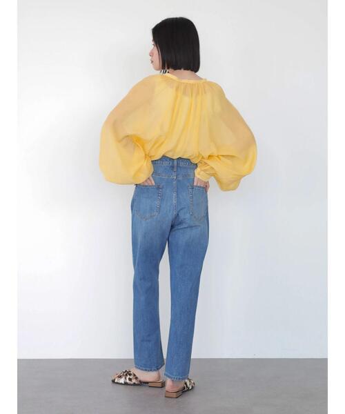 AMERICAN HOLIC（アメリカンホリック）の「シアードルマンギャザーブラウス（シャツ/ブラウス・レディース・チャコールグレー/ライトグレー/ベージュ/サックスブルー/イエロー・MEDIUM/LARGE）」の17枚目の写真