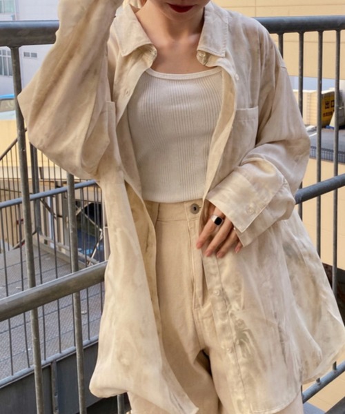 WEGO（ウィゴー）の「WEGO/ルーズマーブルシャツ（シャツ/ブラウス・レディース・その他3/その他1/その他2・FREE）」の2枚目の写真