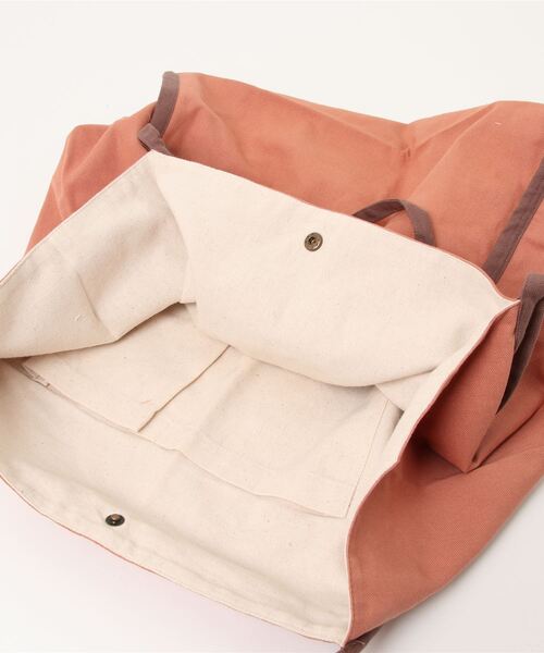 DONOBAN（ドノバン）の「パイピング細ハンドルトート [E]（トートバッグ・レディース・キナリ/オレンジ/ネイビー/チャコール/モスグリーン・ONESIZE）」の9枚目の写真