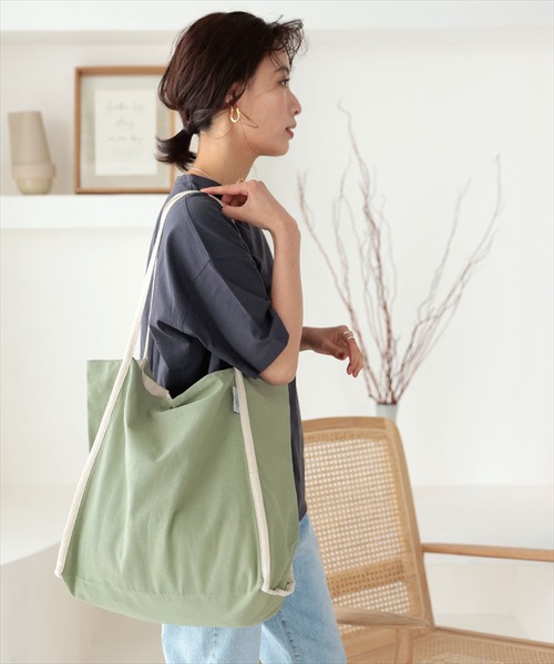 DONOBAN（ドノバン）の「パイピング細ハンドルトート [E]（トートバッグ・レディース・キナリ/オレンジ/ネイビー/チャコール/モスグリーン・ONESIZE）」の10枚目の写真