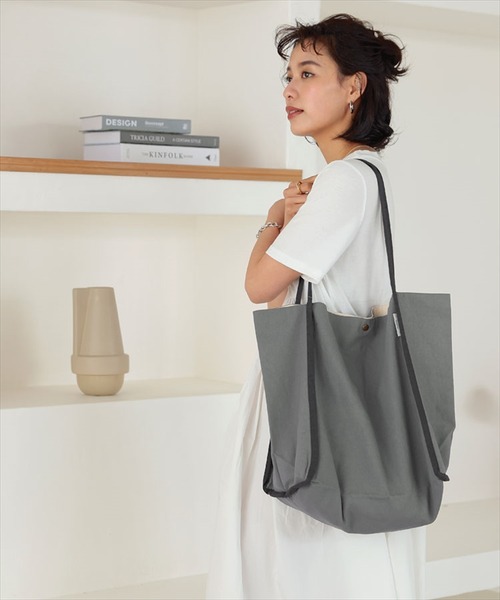 DONOBAN（ドノバン）の「パイピング細ハンドルトート [E]（トートバッグ・レディース・キナリ/オレンジ/ネイビー/チャコール/モスグリーン・ONESIZE）」の12枚目の写真