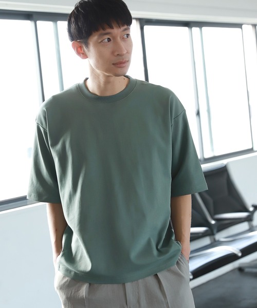 LAKOLE（ラコレ）の「スムーススウェットライクTシャツ / 939195（Tシャツ/カットソー・メンズ・ホワイト/ブルーグレー/チャコール/ベージュ/ライトグリーン・MEDIUM/LARGE/X-LARGE）」の5枚目の写真