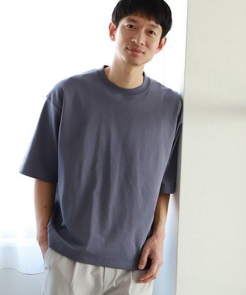 LAKOLE（ラコレ）の「スムーススウェットライクTシャツ / 939195（Tシャツ/カットソー・メンズ・ホワイト/ブルーグレー/チャコール/ベージュ/ライトグリーン・MEDIUM/LARGE/X-LARGE）」の3枚目の写真