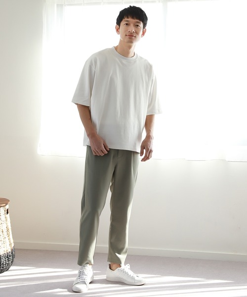 LAKOLE（ラコレ）の「スムーススウェットライクTシャツ / 939195（Tシャツ/カットソー・メンズ・ホワイト/ブルーグレー/チャコール/ベージュ/ライトグリーン・MEDIUM/LARGE/X-LARGE）」の14枚目の写真