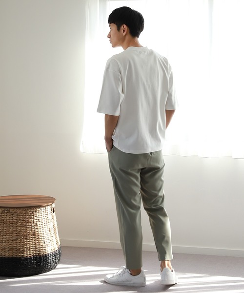 LAKOLE（ラコレ）の「スムーススウェットライクTシャツ / 939195（Tシャツ/カットソー・メンズ・ホワイト/ブルーグレー/チャコール/ベージュ/ライトグリーン・MEDIUM/LARGE/X-LARGE）」の6枚目の写真