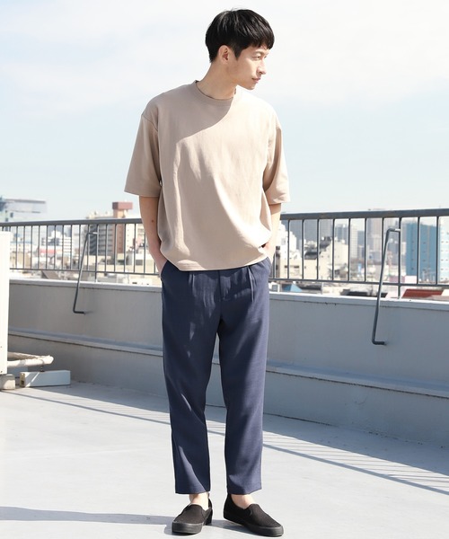 LAKOLE（ラコレ）の「スムーススウェットライクTシャツ / 939195（Tシャツ/カットソー・メンズ・ホワイト/ブルーグレー/チャコール/ベージュ/ライトグリーン・MEDIUM/LARGE/X-LARGE）」の7枚目の写真