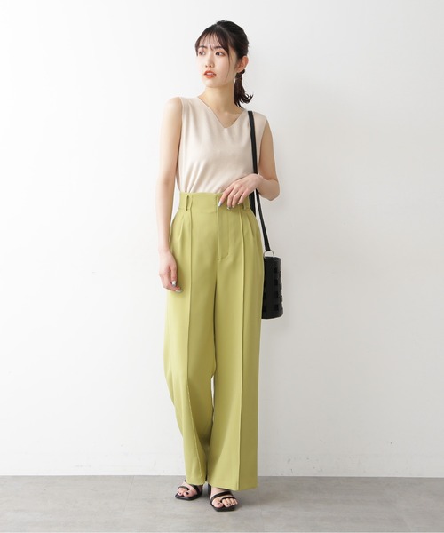 FREE'S MART（フリーズマート）の「◆総針Vネックノースリーブニット（ニット/セーター・レディース・ホワイト/ブラック/ベージュ/オレンジ・FREE）」の7枚目の写真