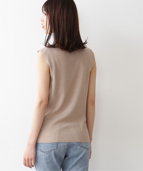 FREE'S MART（フリーズマート）の「◆総針Vネックノースリーブニット（ニット/セーター・レディース・ホワイト/ブラック/ベージュ/オレンジ・FREE）」の14枚目の写真