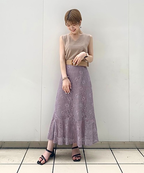 FREE'S MART（フリーズマート）の「◆総針Vネックノースリーブニット（ニット/セーター・レディース・ホワイト/ブラック/ベージュ/オレンジ・FREE）」の15枚目の写真