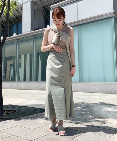 FREE'S MART（フリーズマート）の「◆総針Vネックノースリーブニット（ニット/セーター・レディース・ホワイト/ブラック/ベージュ/オレンジ・FREE）」の16枚目の写真