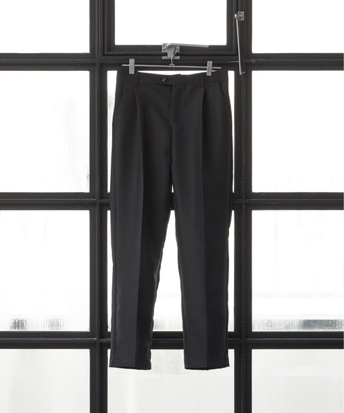 ベーシック ストレート スラックス ハイウエスト 黒 韓国 cr4515 ベストストア Beststore ワイドパンツ スラックスパンツ ハイ