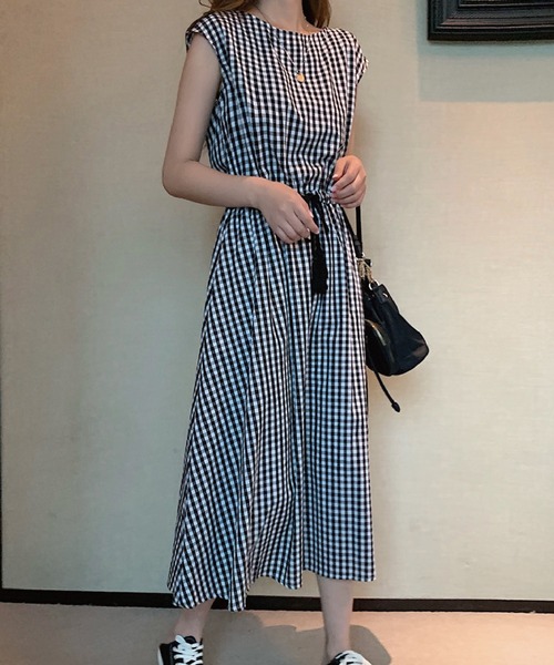 meJane(ミージェーン)の「フレンチスリーブウエストマークワンピース【ZOZOTOWN限定】(ワンピース・レディース・アイボリー/ホワイト×ブラック/ブラック/ミント/ネイビー/サックスブルー・FREE)」の10枚目の写真