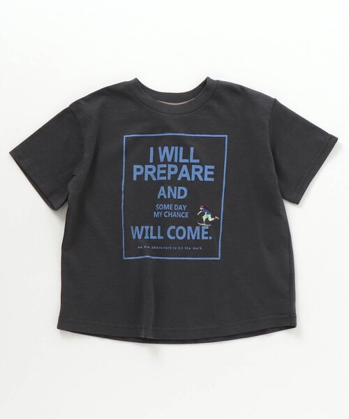BREEZE(ブリーズ)の「アクティブボックスロゴTシャツ_吸水速乾(Tシャツ/カットソー・キッズ・チャコール/ベージュ/オフホワイト・100/130/90/150/120/110/140)」の2枚目の写真