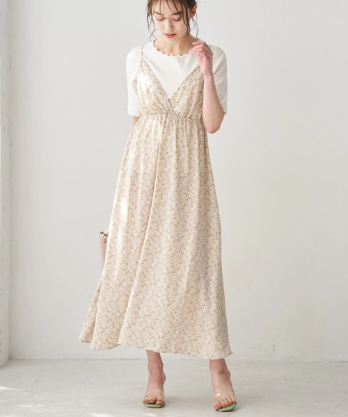 earth music&ecology（アースミュージックアンドエコロジー）の「カシュクールキャミワンピース ＊（ワンピース・レディース・モカ/ミント/その他・FREE）」の3枚目の写真