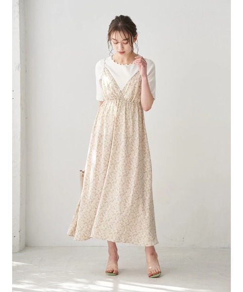 earth music&ecology（アースミュージックアンドエコロジー）の「カシュクールキャミワンピース ＊（ワンピース・レディース・モカ/ミント/その他・FREE）」の4枚目の写真