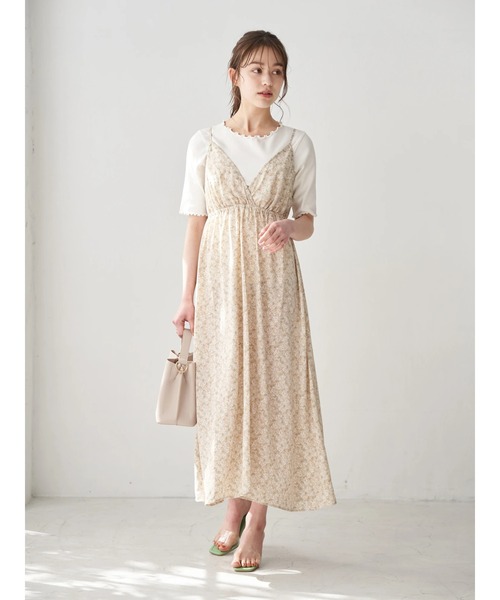 earth music&ecology（アースミュージックアンドエコロジー）の「カシュクールキャミワンピース ＊（ワンピース・レディース・モカ/ミント/その他・FREE）」の5枚目の写真