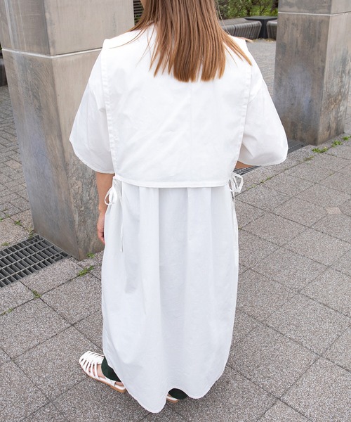 kutir（クティール）の「レイヤード風シャツワンピース（シャツワンピース・レディース・ホワイト/ブラック/ブルー系その他・FREE）」の11枚目の写真