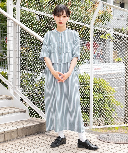 kutir（クティール）の「レイヤード風シャツワンピース（シャツ